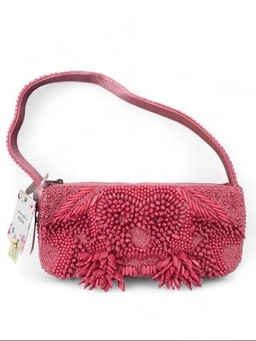 Made in India Hot Pink Studded Beaded Bag